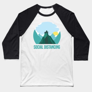 Vertical Social Distancing Baseball T-Shirt